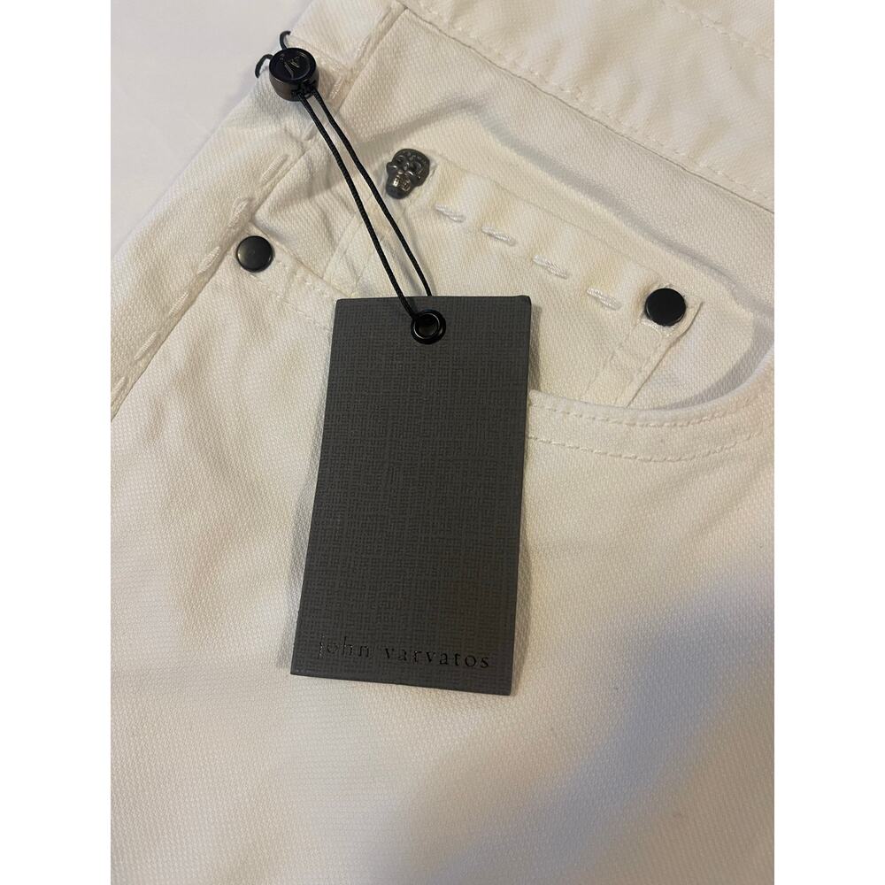 NWT: John Varvatos Woodward Slim Straight Jeans in White Size 30 - Picture 10 of 10